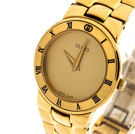 gucci ladies gold plated watches|ladies gucci watches for sale.